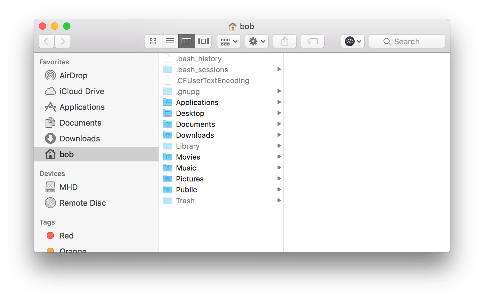 show hidden files in mac folder